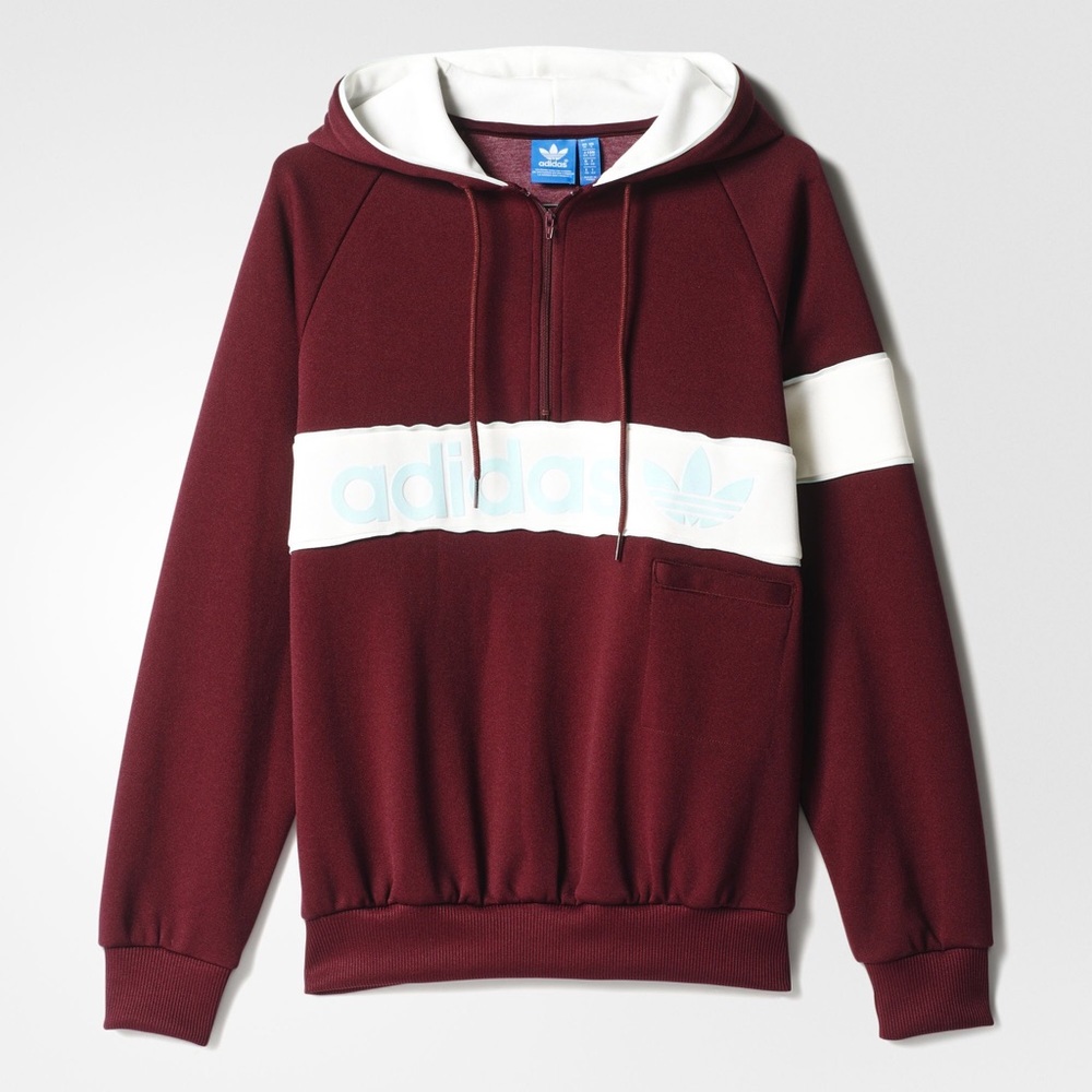 maroon adidias sweatshirt