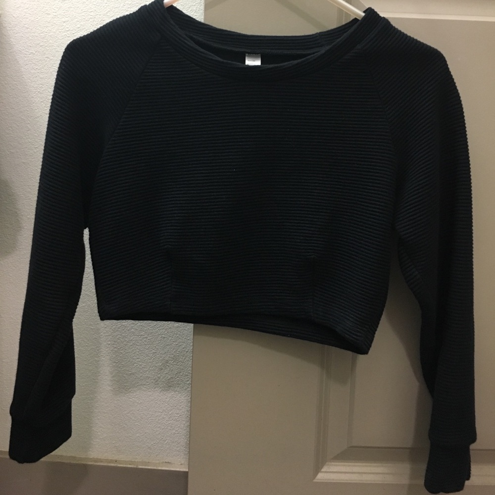 American Apparel Black Cropped Sweater