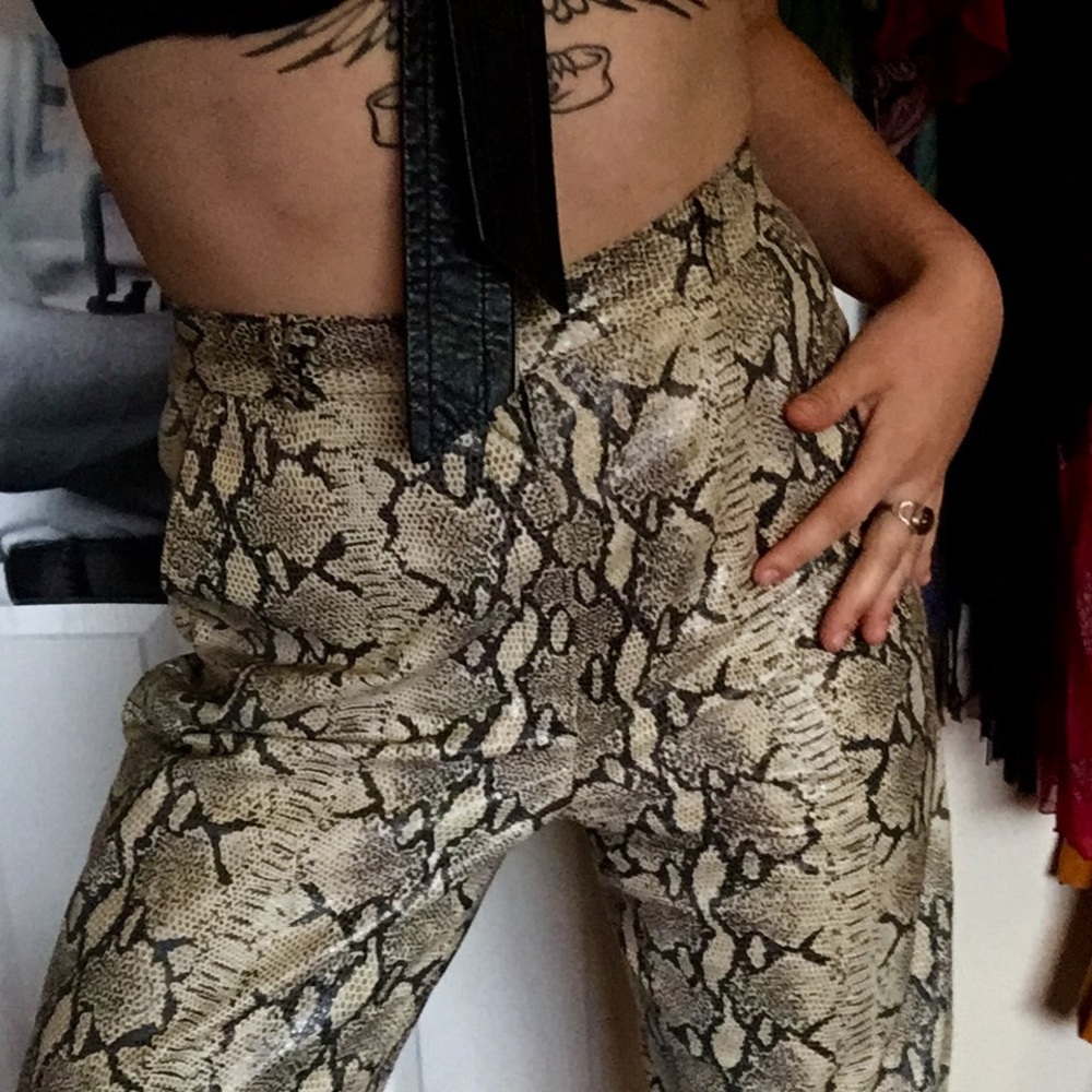 Leather "snakeskin" Pants