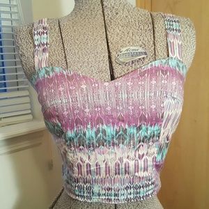 Tribal print crop top