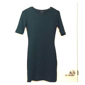 Topshop body con green mini dress