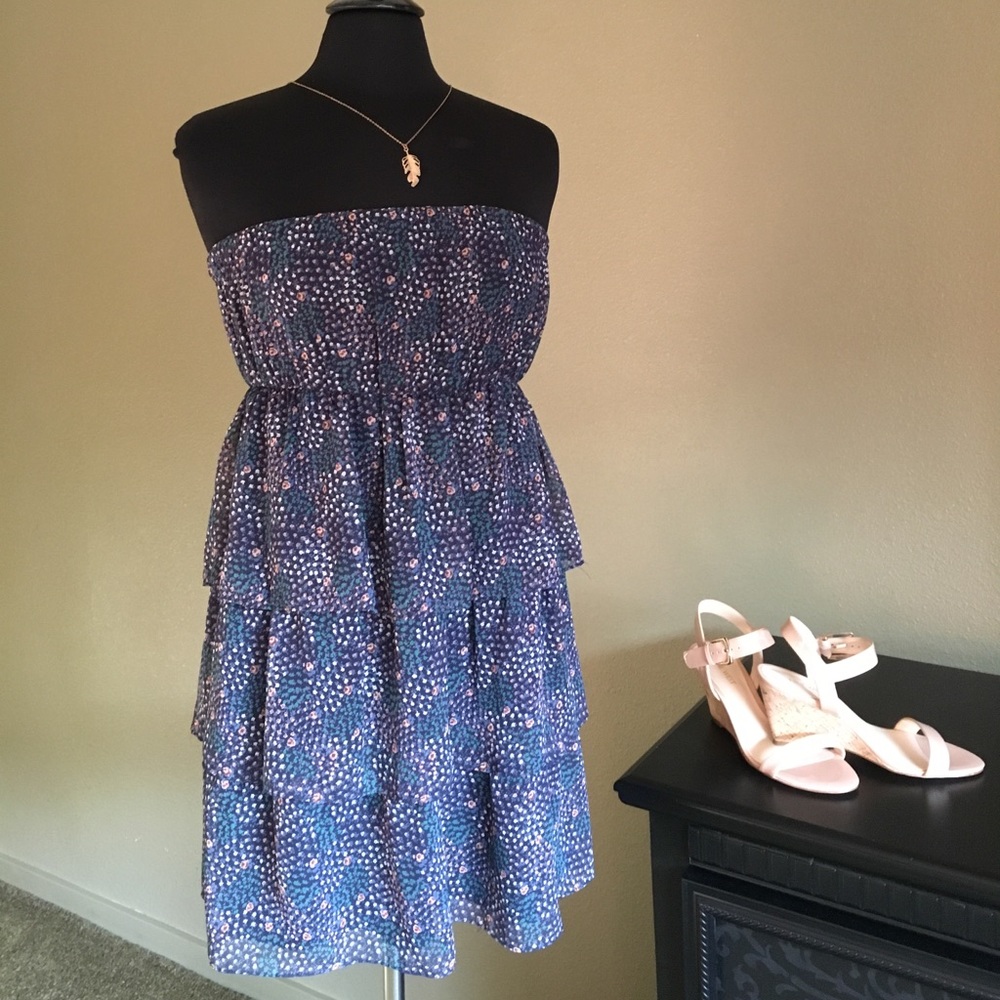 Pre-Loved strapless floral dress
