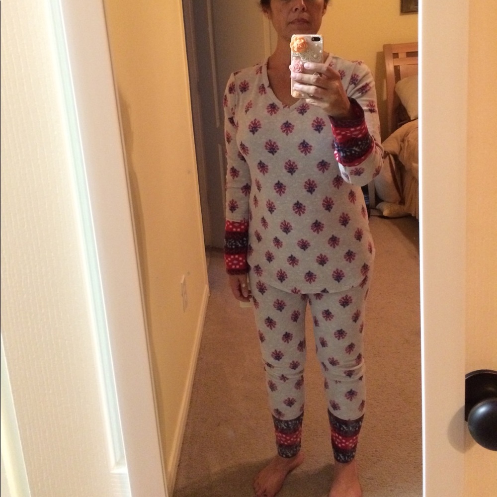 Lucky Brand microfleece pj pamukkale floral MED