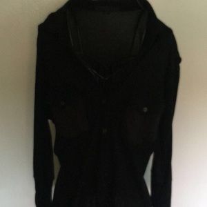 Black Button Down Top