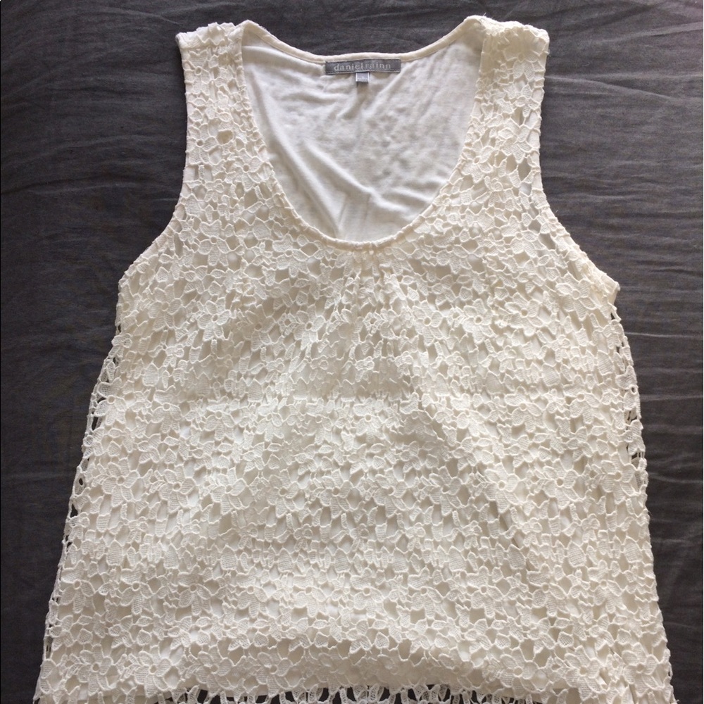 Lace white dressy blouse