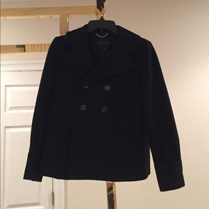Banana Republic Black Wool Peacoat Size Small