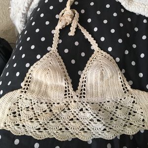 Crochet knit crop top