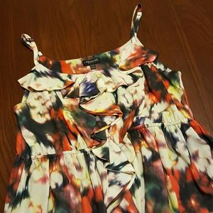 Lane Bryant  Dress Watercolor ruffle NWT 14
