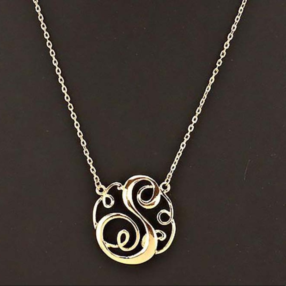 Large Diameter "S" Monogram Necklace in the Gold