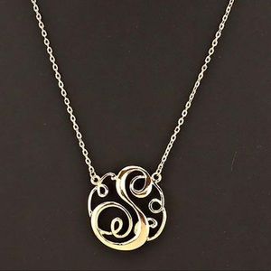 Large Diameter "S" Monogram Necklace in the Gold