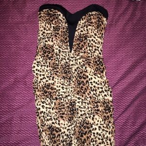 Leopard bodycon stretchy dress