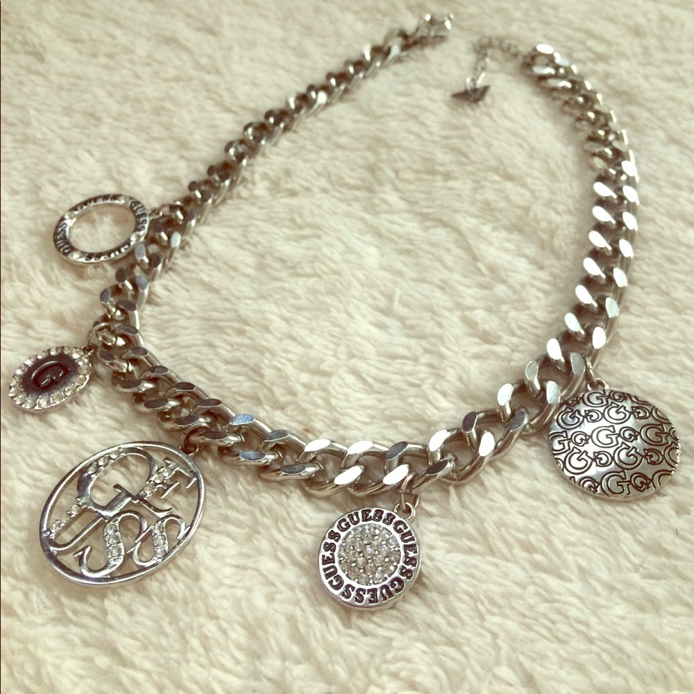 GUESS | silver tone chain necklace