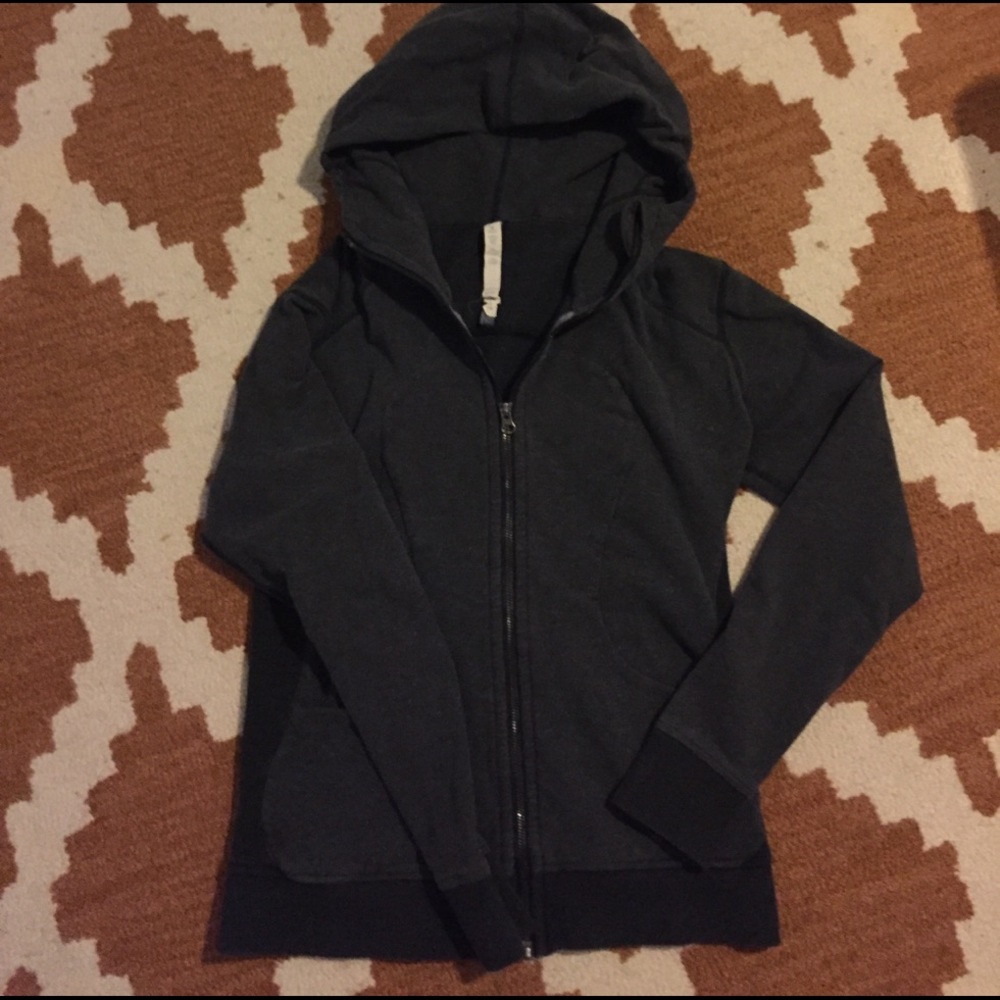 Lululemon dark gray zip up yoga hoodie 6