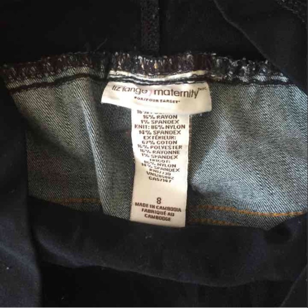 Liz Lange SZ 8 Maternity Full Panel Jeans Pants - Picture 3 of 4