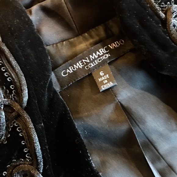 NWOT Carmen Marc Valvo Collection Velvet Victorian - Picture 6 of 6