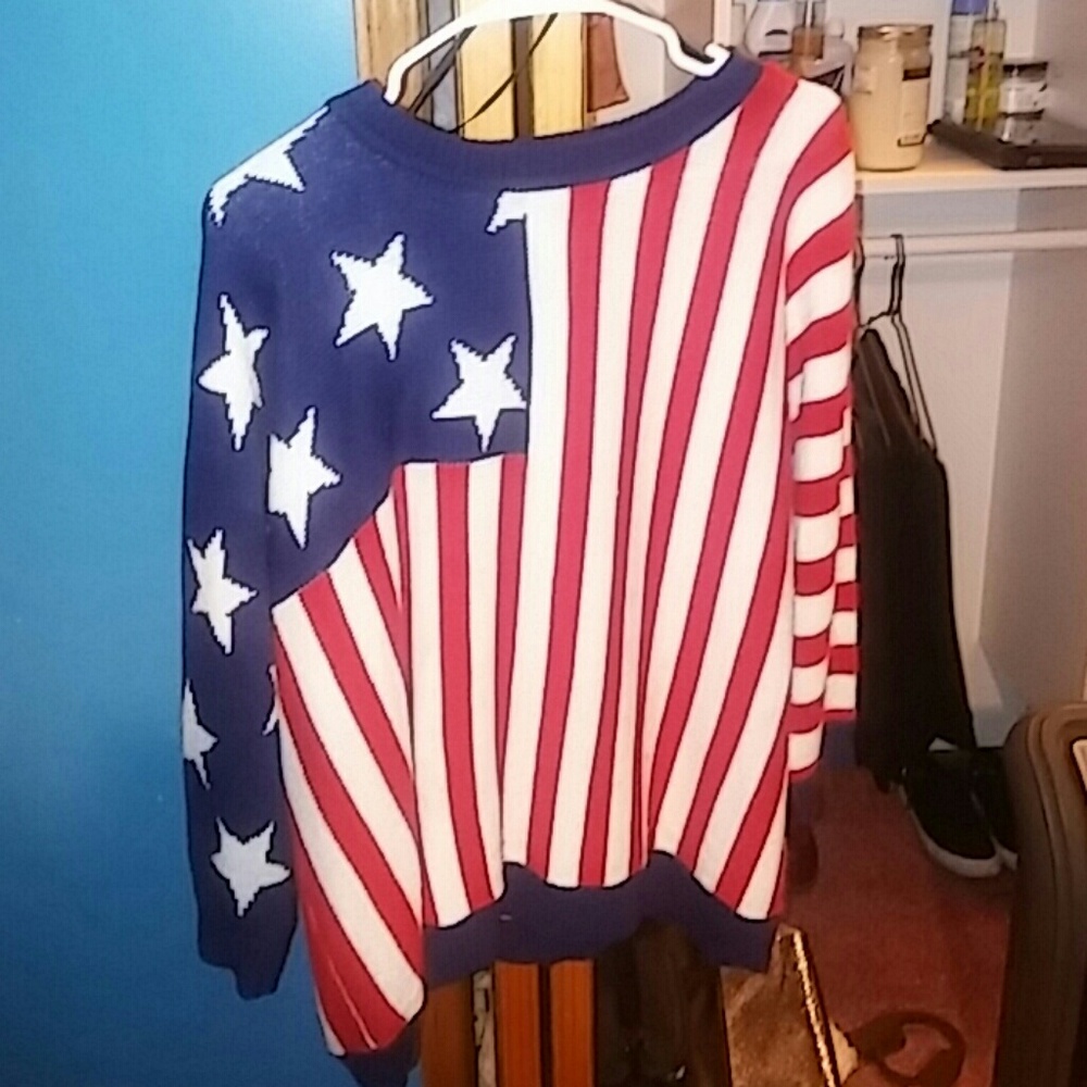 American Flag Sweater