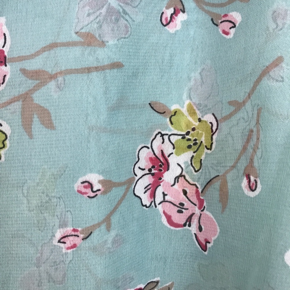 Twentyone Forever21 Mint Floral Blouse Sz Medium - Picture 6 of 8