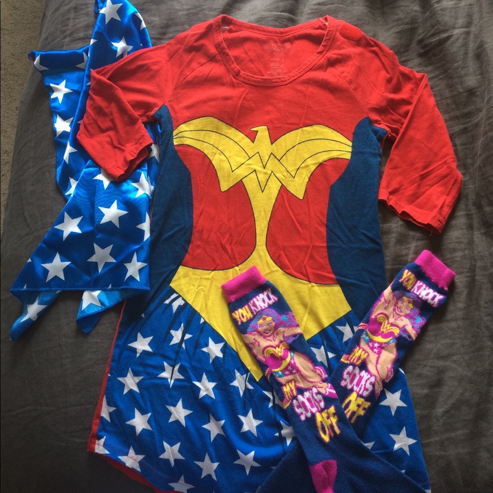 Wonder Woman night shirt and socks!