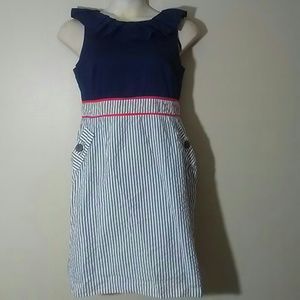 ALYX Navy Blue & White Stripe Dress