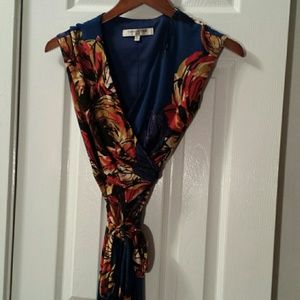 Evan-Picone floral wrap dress 2P