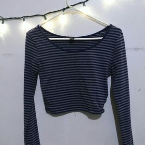 FOREVER 21 STRIPED CROP TOP