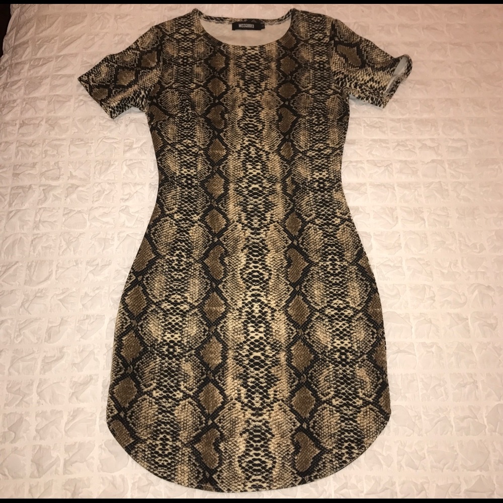 Missguided Snake Print Dress