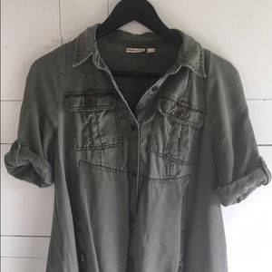 Anthropologie army green dress