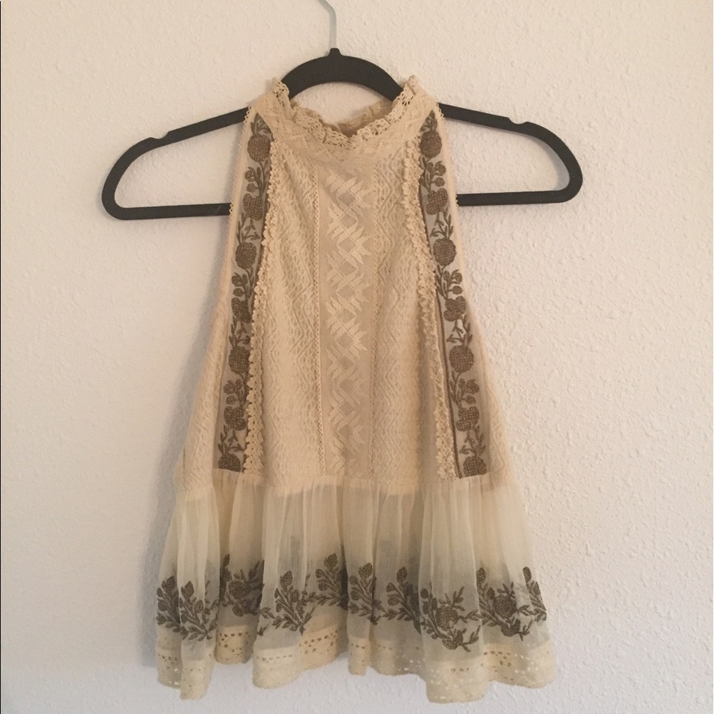 Boho Inspired High-Neck Intricate Top