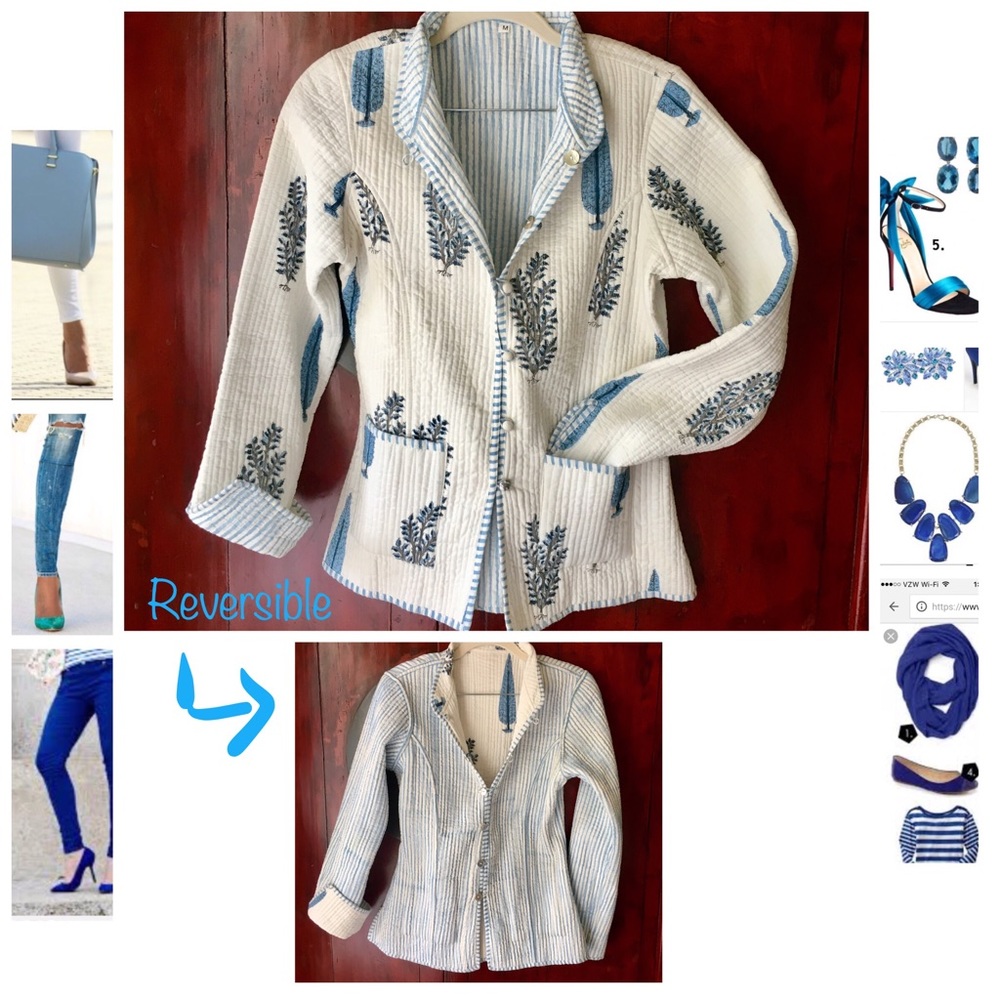 NWOT stunning floral,tailored cotton jacket