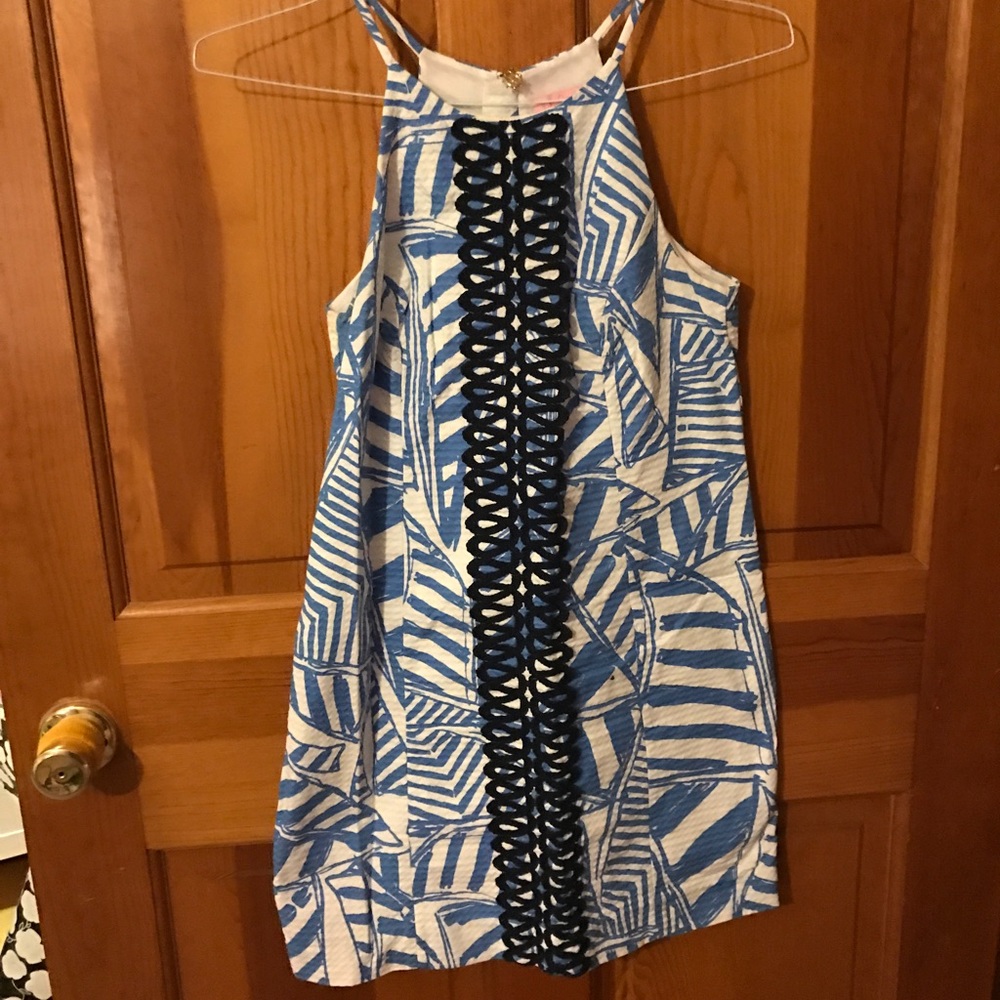 Lilly Pulitzer blue & white sailboat dress