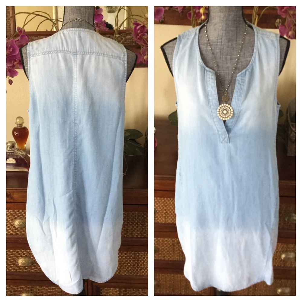 🆕Anthropologie Cloth & Stone Chambray Dress. NWOT - Picture 3 of 4