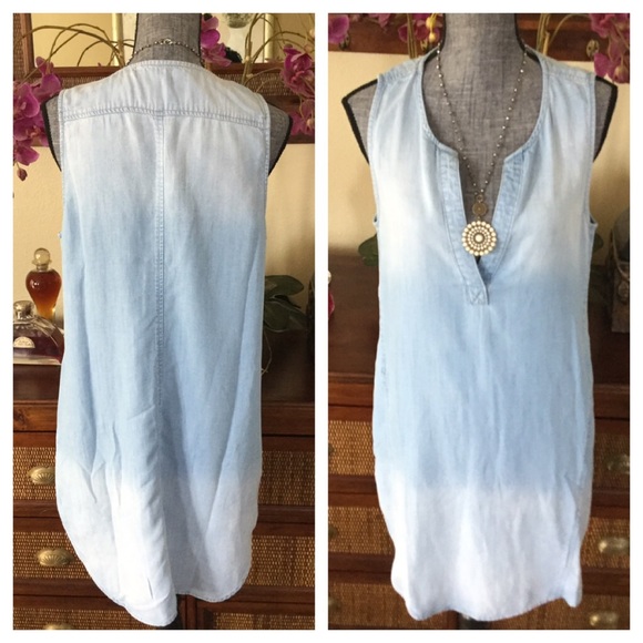 🆕Anthropologie Cloth & Stone Chambray Dress. NWOT - Picture 3 of 4