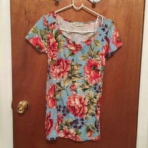 Floral bodycon stretch dress