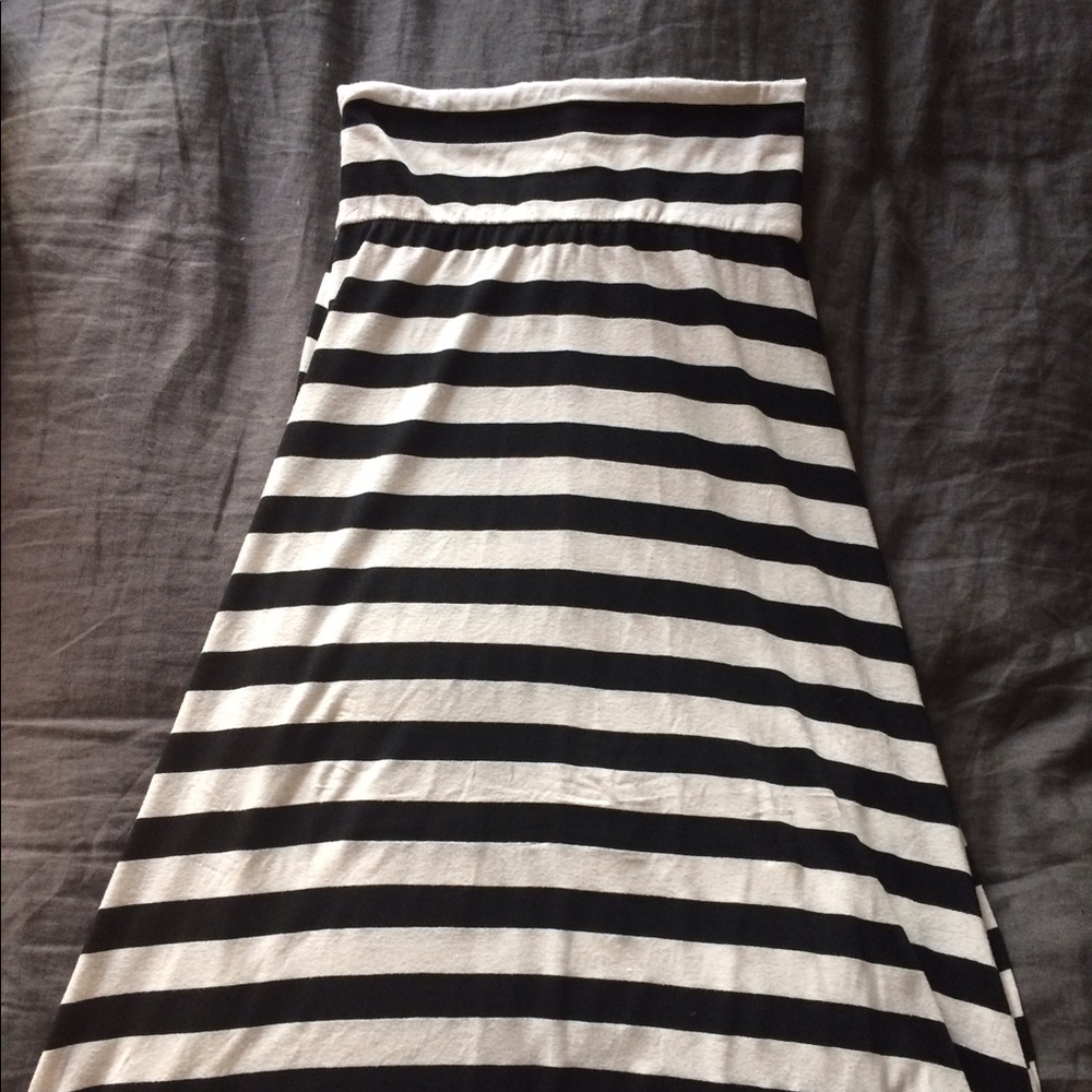 Long striped maxi skirt