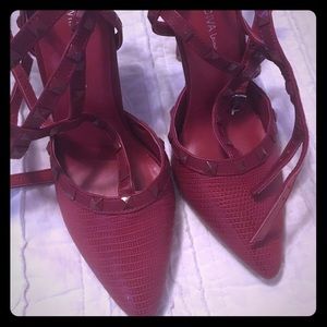 ❤️red heels❤️ Studded heels, popular designer look