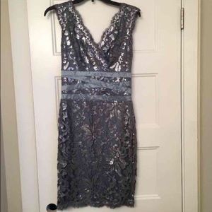 Sequin and lace cocktail dress