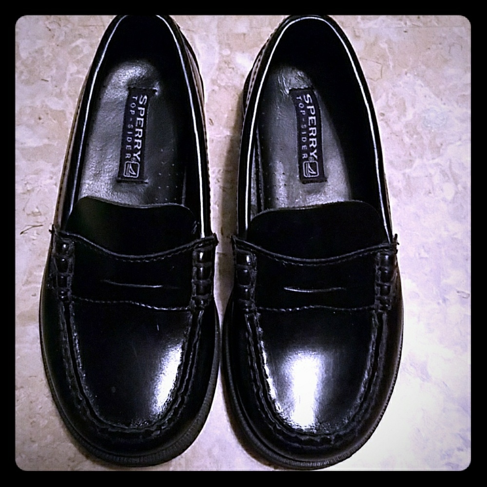 Boys dressy leather Sperrys
