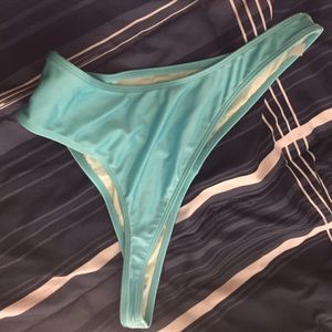 Bright blue bikini bottoms