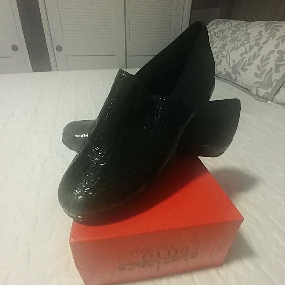 Black slip on shoes