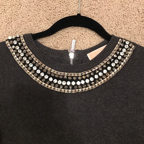 Michael Kors grey sweater dress with sparkle - Picture 2 of 4