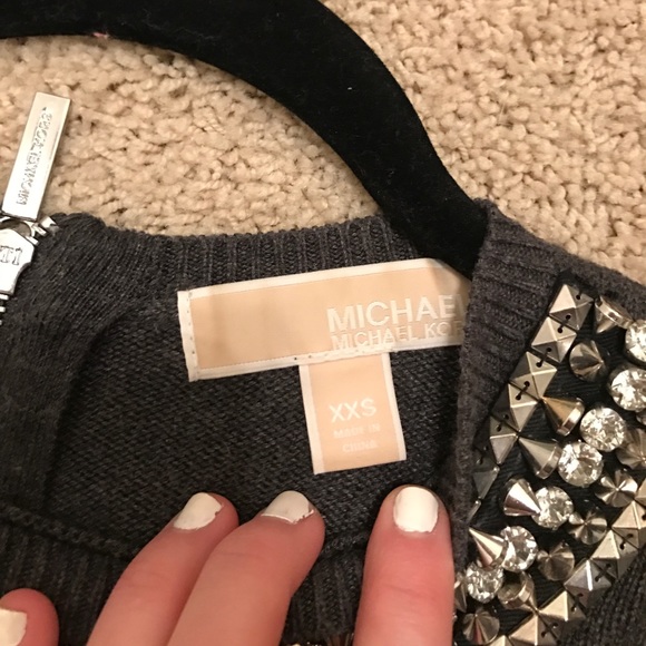 Michael Kors grey sweater dress with sparkle - Picture 3 of 4