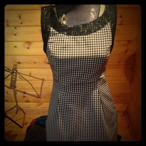 Black and white patterned dress