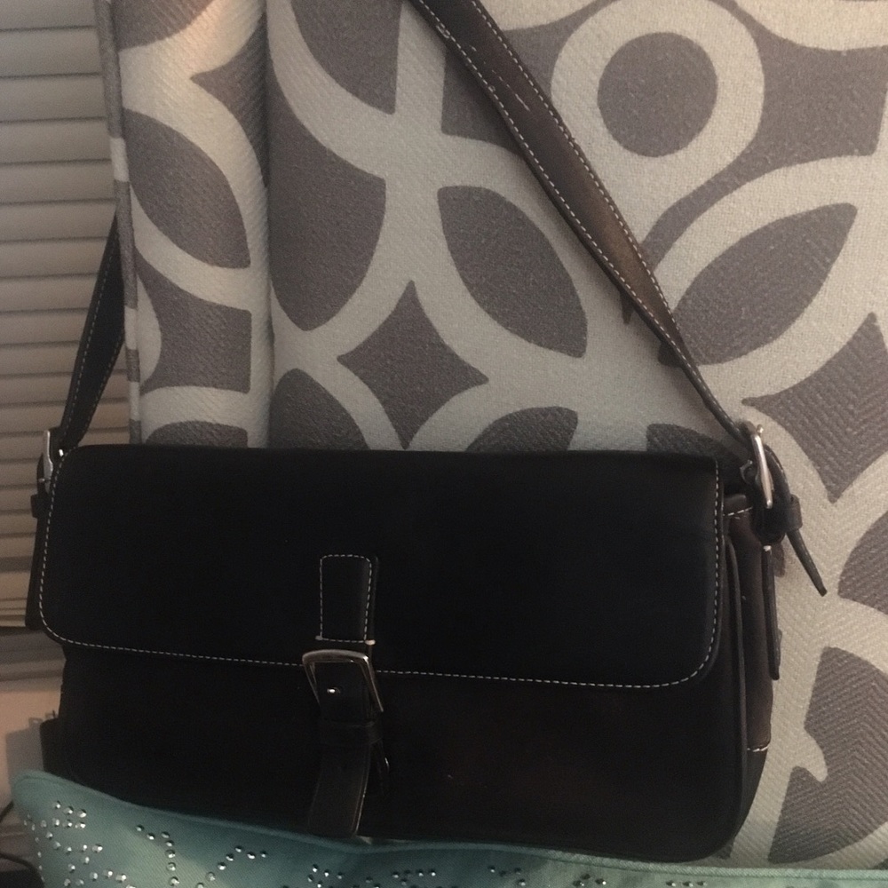 Coach leather and fabric bag