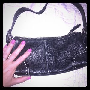 💝cute small black coach shoulder bag💝
