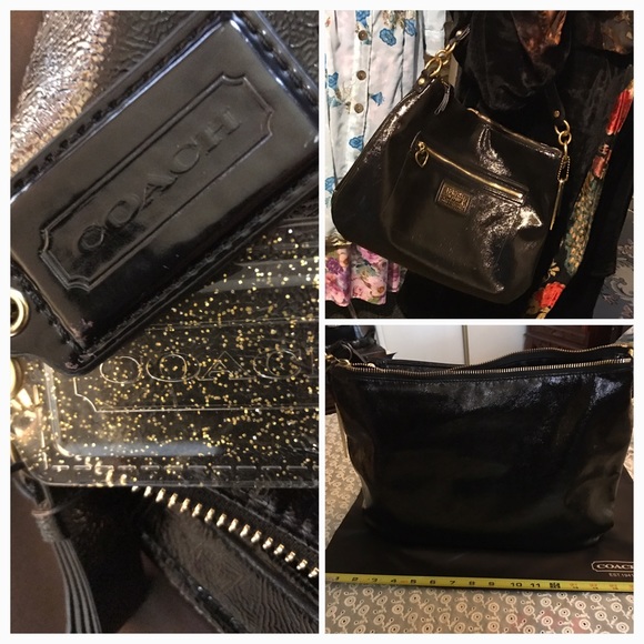 Coach Daisy Black-Gloss Tote #20108 - Picture 4 of 8