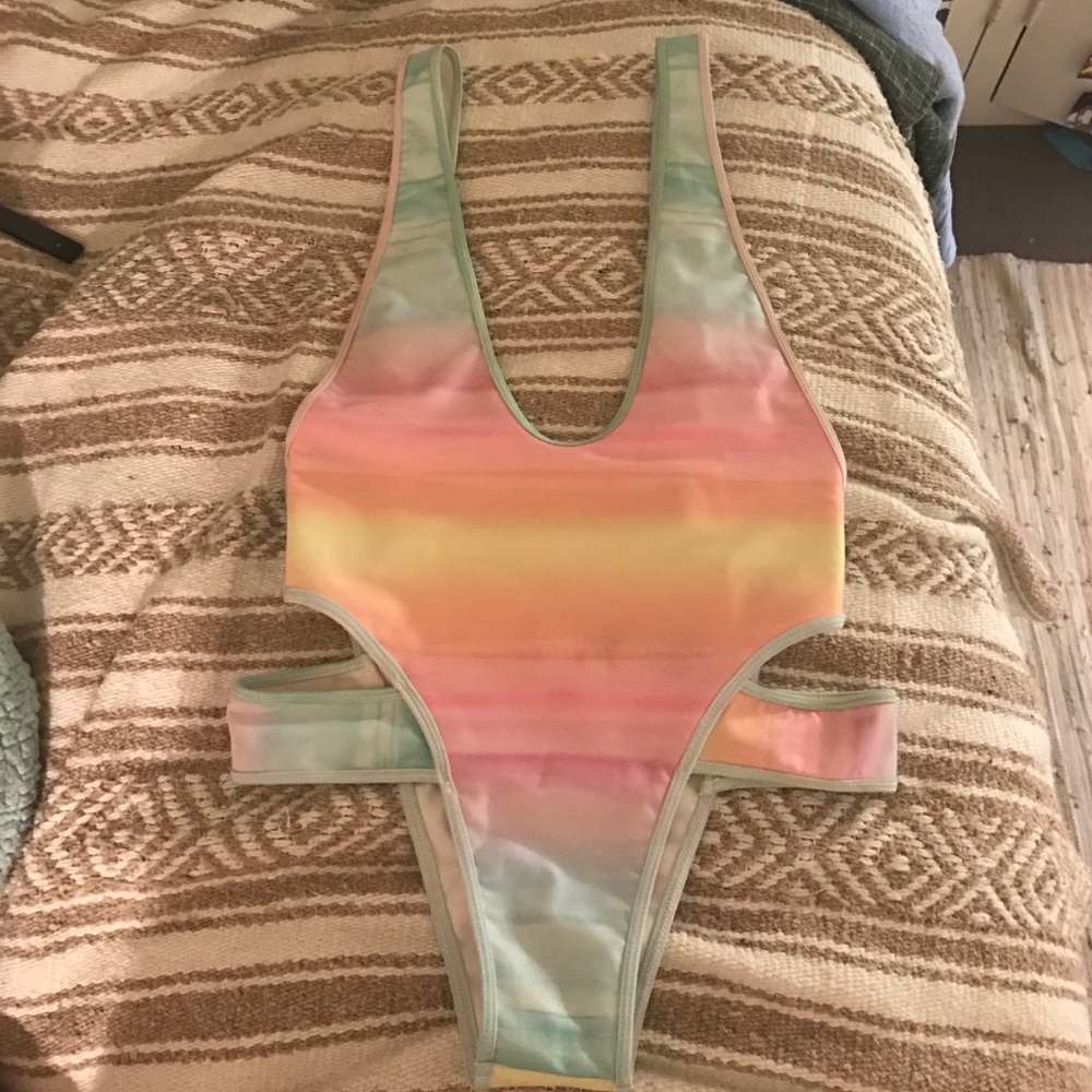 Lee and Lani monokini, rainbow "sunset".