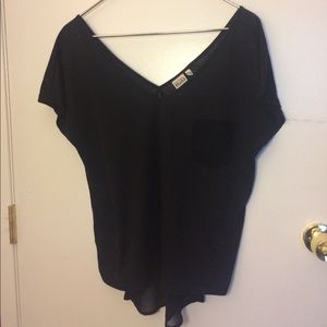Black off-the-shoulder top