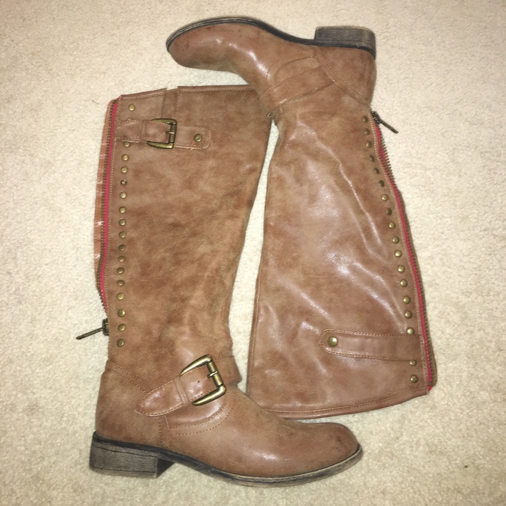 Madden Girl Brown Rider Boots