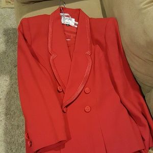 Double-breasted Red 2 piece suit