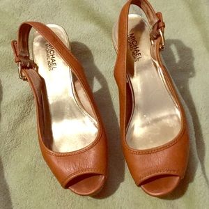 Michael Kors leather wedge